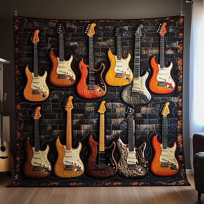 Soulful Guitars Quilted Blanket GFTOTL3240