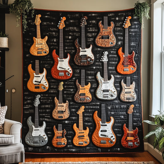 Soulful Guitars Quilted Blanket GFTOTL3241
