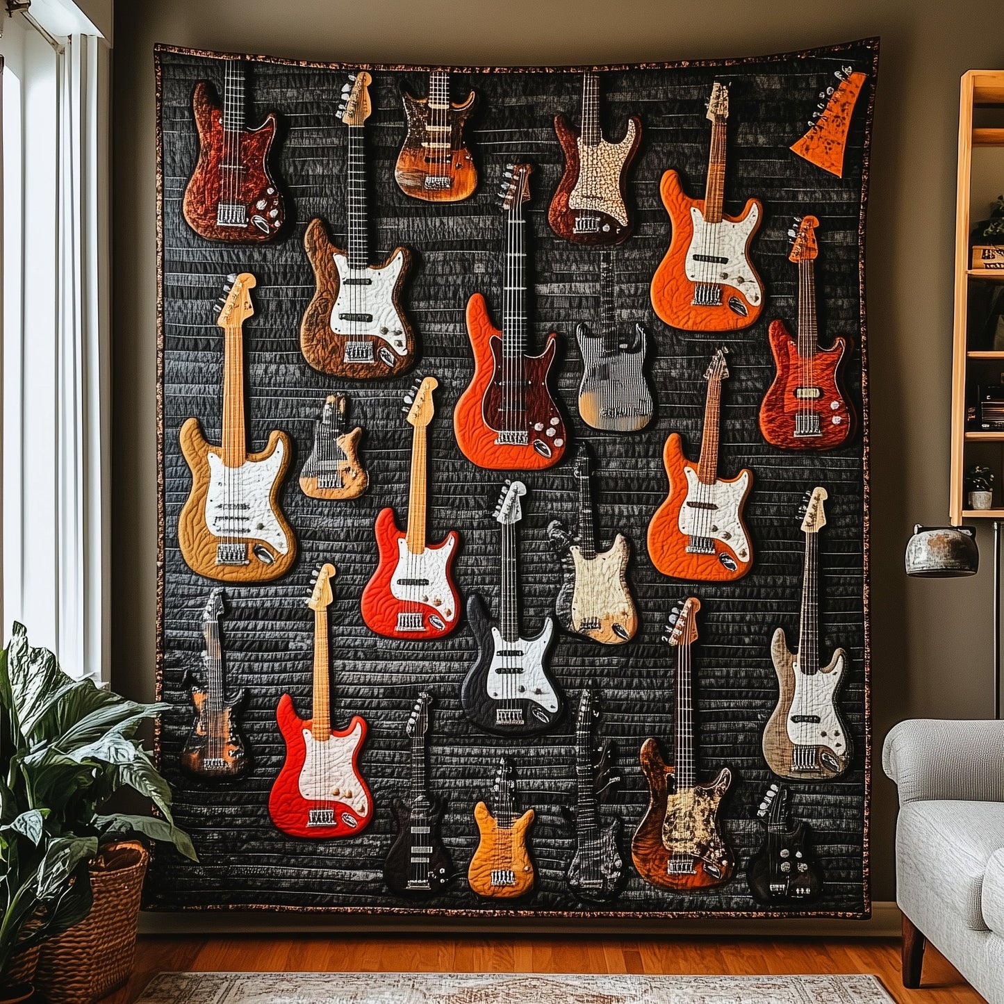 Soulful Guitars Quilted Blanket GFTOTL3242