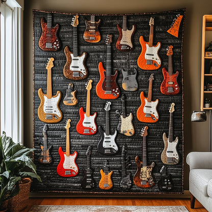 Soulful Guitars Quilted Blanket GFTOTL3242