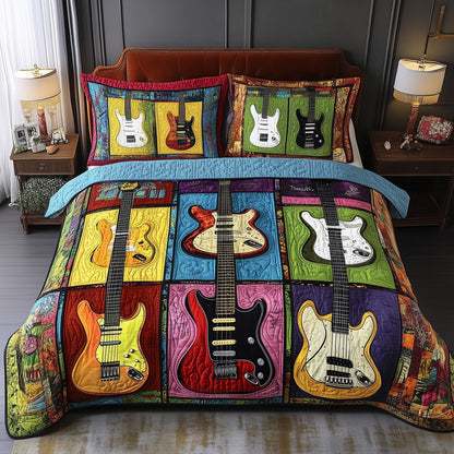 Fantasy Guitar 3-Piece Quilted Bedding Set GFTOTL3254