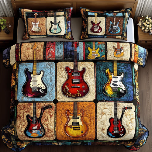 Fantasy Guitar 3-Piece Quilted Bedding Set GFTOTL3255
