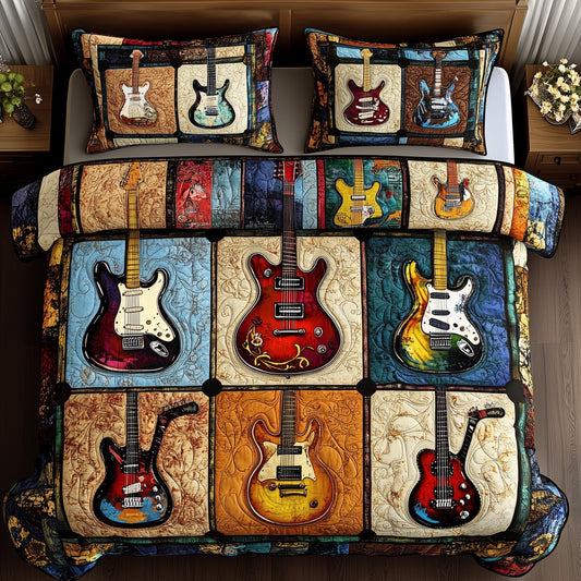 Fantasy Guitar 3-Piece Quilted Bedding Set GFTOTL3255