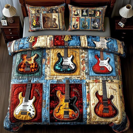Fantasy Guitar 3-Piece Quilted Bedding Set GFTOTL3256