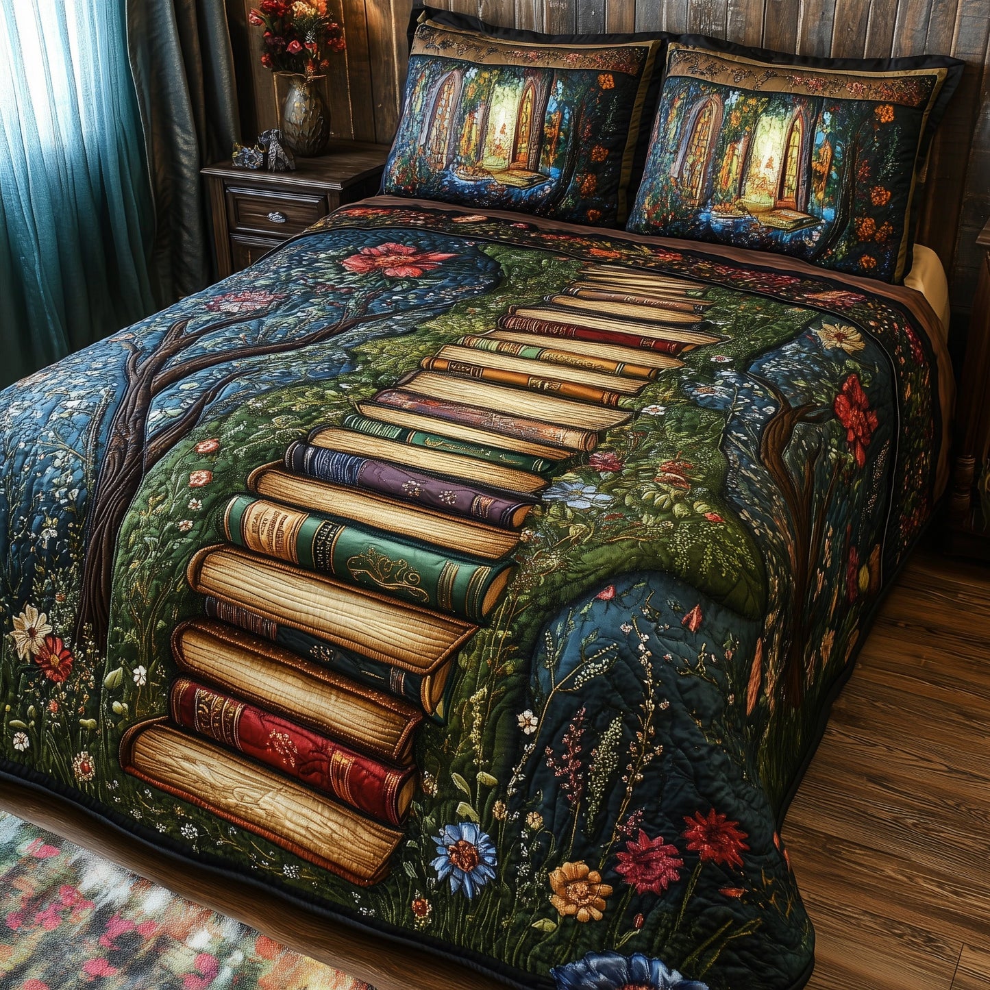 Librarians Escape 3-Piece Quilted Bedding Set GFTOTL3267