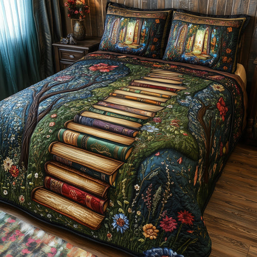 Librarians Escape 3-Piece Quilted Bedding Set GFTOTL3267