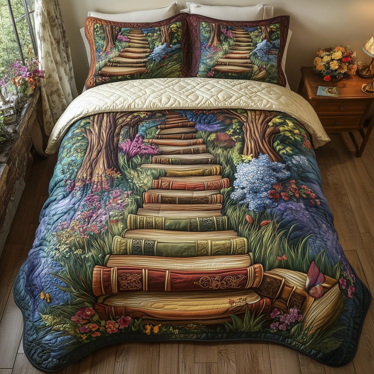Librarians Escape 3-Piece Quilted Bedding Set GFTOTL3268