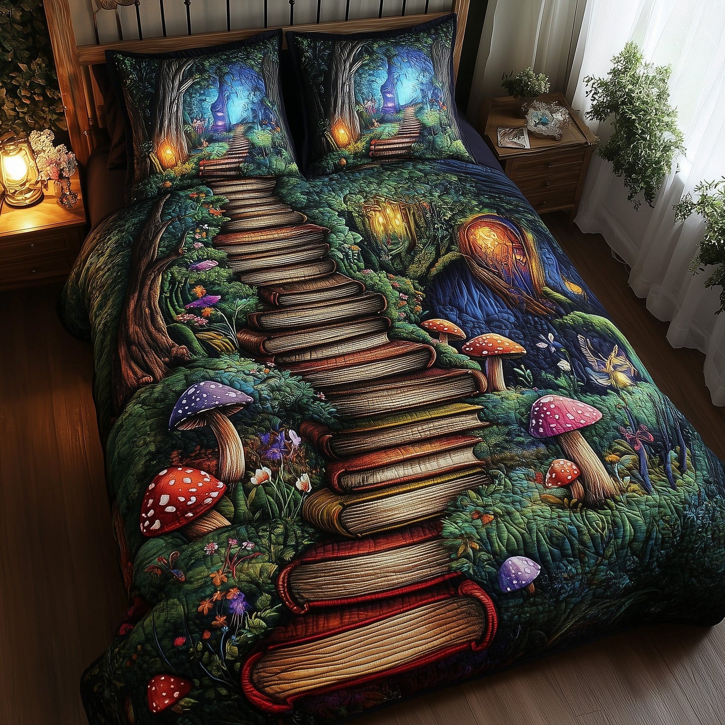 Librarians Escape 3-Piece Quilted Bedding Set GFTOTL3269