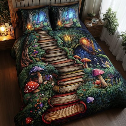 Librarians Escape 3-Piece Quilted Bedding Set GFTOTL3269