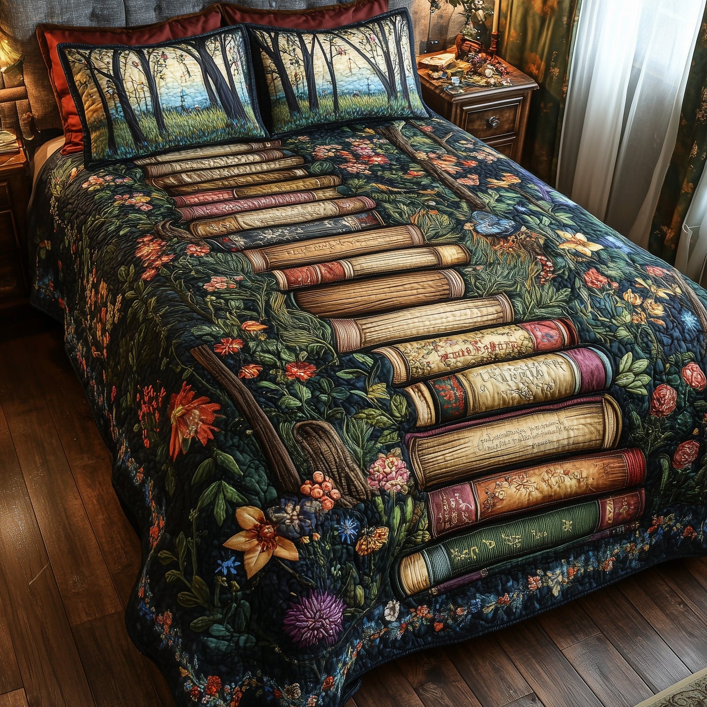 Readers Hideaway 3-Piece Quilted Bedding Set GFTOTL3270