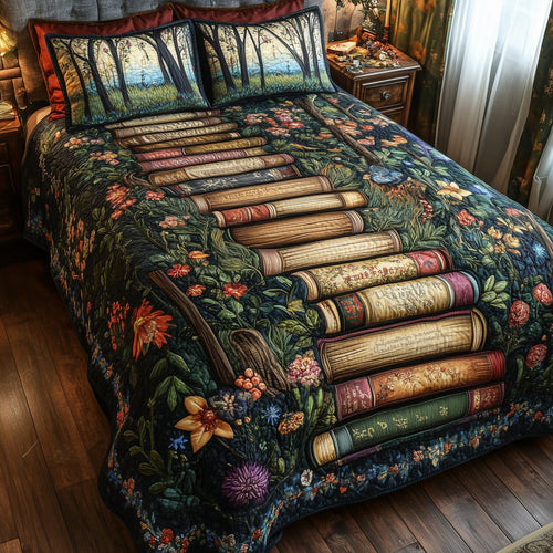 Readers Hideaway 3-Piece Quilted Bedding Set GFTOTL3270