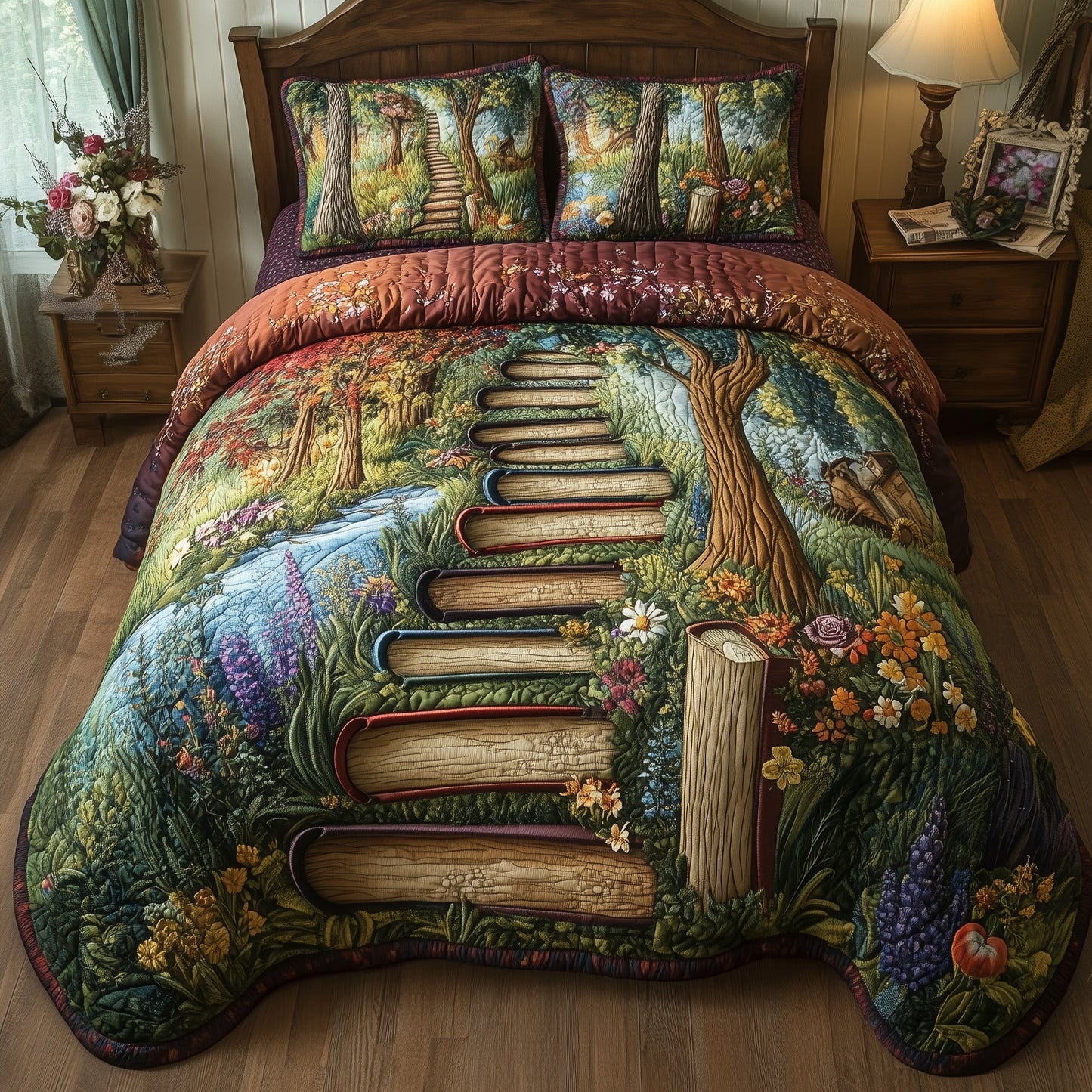 Readers Hideaway 3-Piece Quilted Bedding Set GFTOTL3272