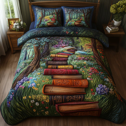 Readers Hideaway 3-Piece Quilted Bedding Set GFTOTL3276