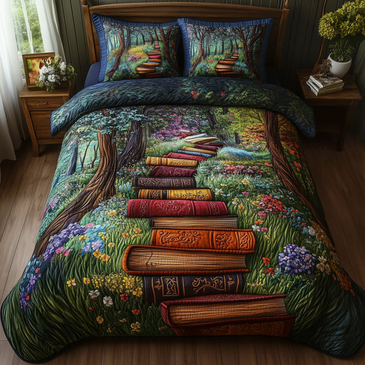 Readers Hideaway 3-Piece Quilted Bedding Set GFTOTL3276