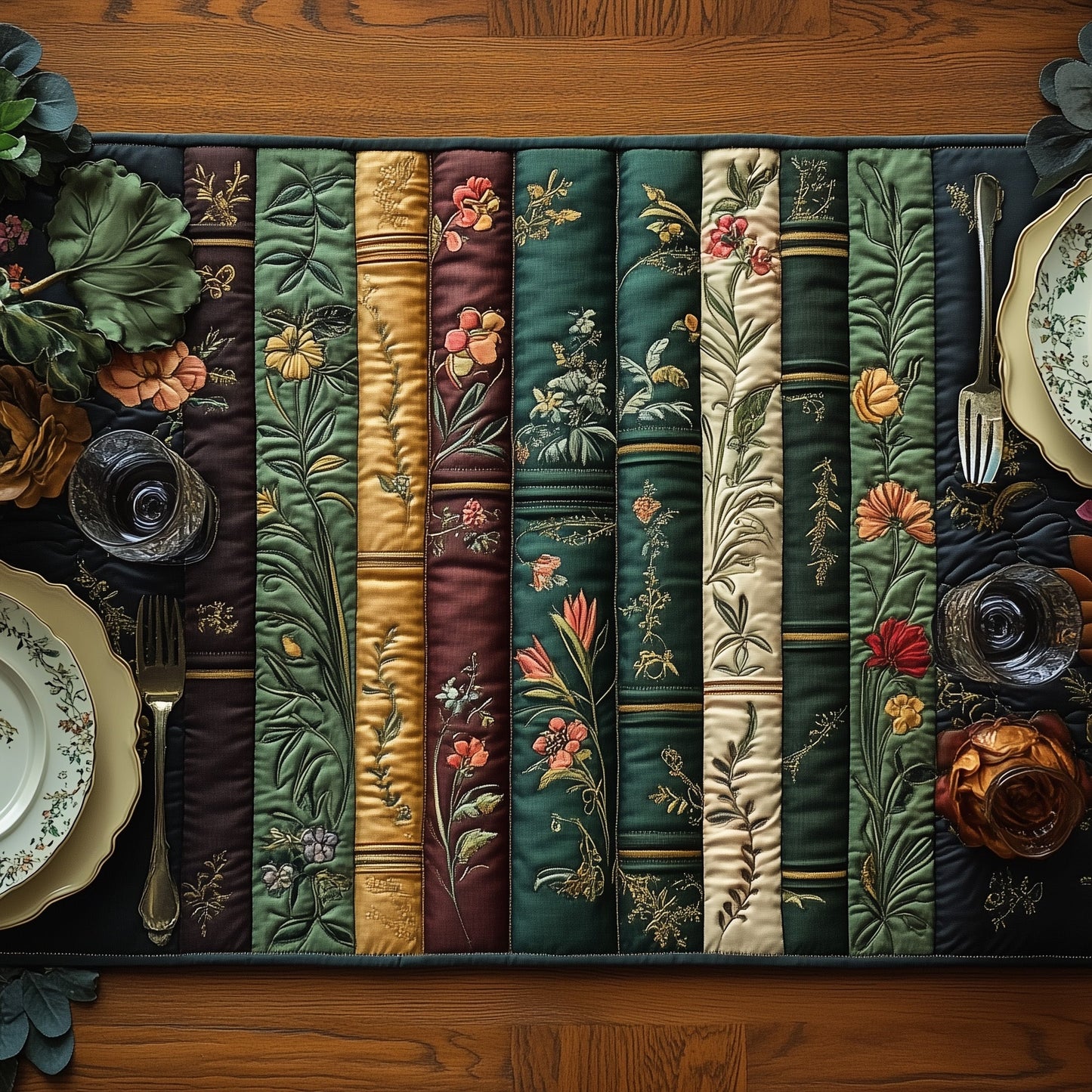 Flower Books Quilted Table Runner GFTOTL3281