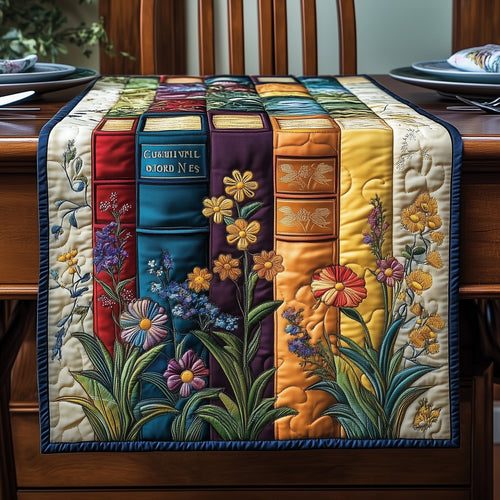 Floral Books Quilted Table Runner GFTOTL3282