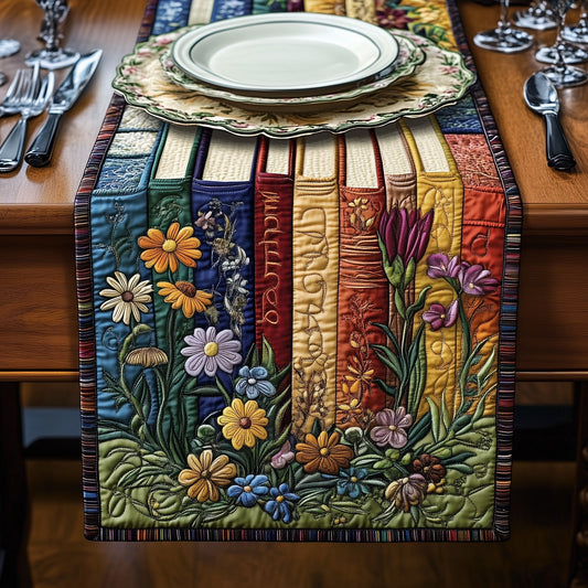 Floral Books Quilted Table Runner GFTOTL3283