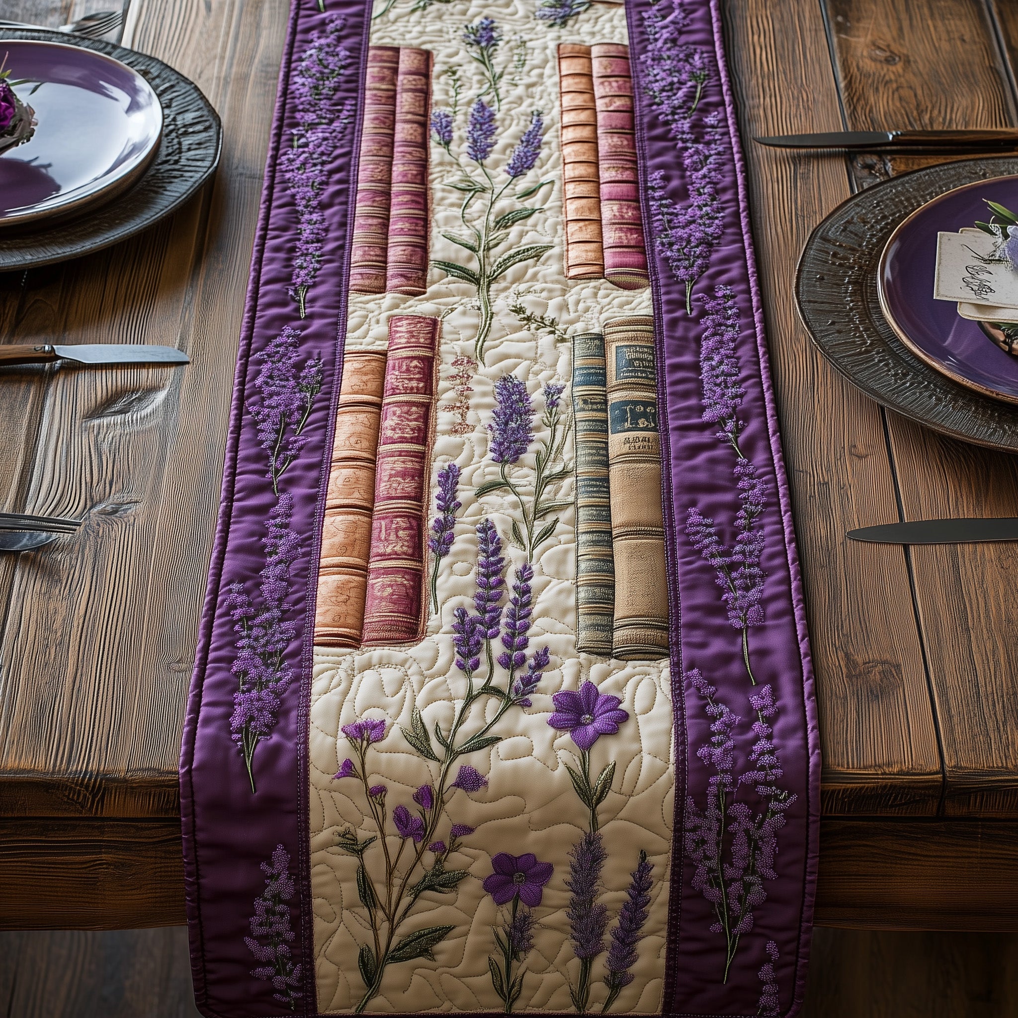 Lanvender Books Quilted Table Runner GFTOTL3284 – Patchique Store