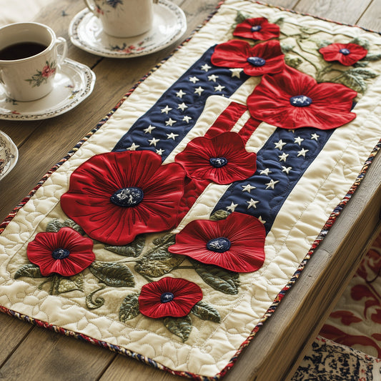 Memorial Flowers Quilted Table Runner GFTOTL3299