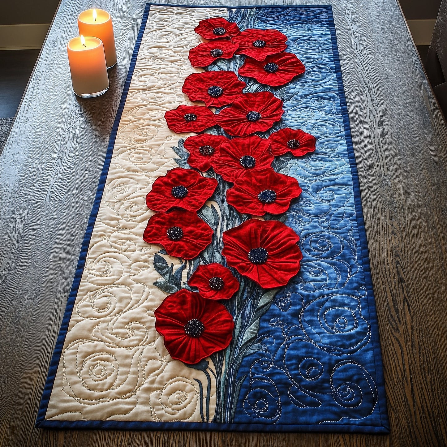 Poppies of Remembrance Quilted Table Runner GFTOTL3313