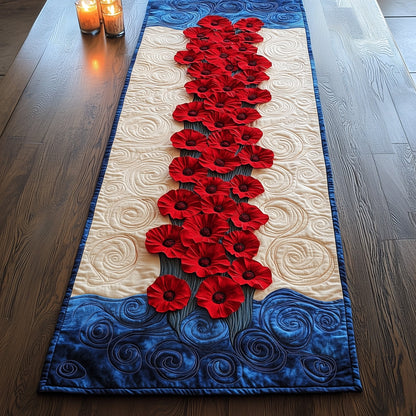 Poppies of Remembrance Quilted Table Runner GFTOTL3314