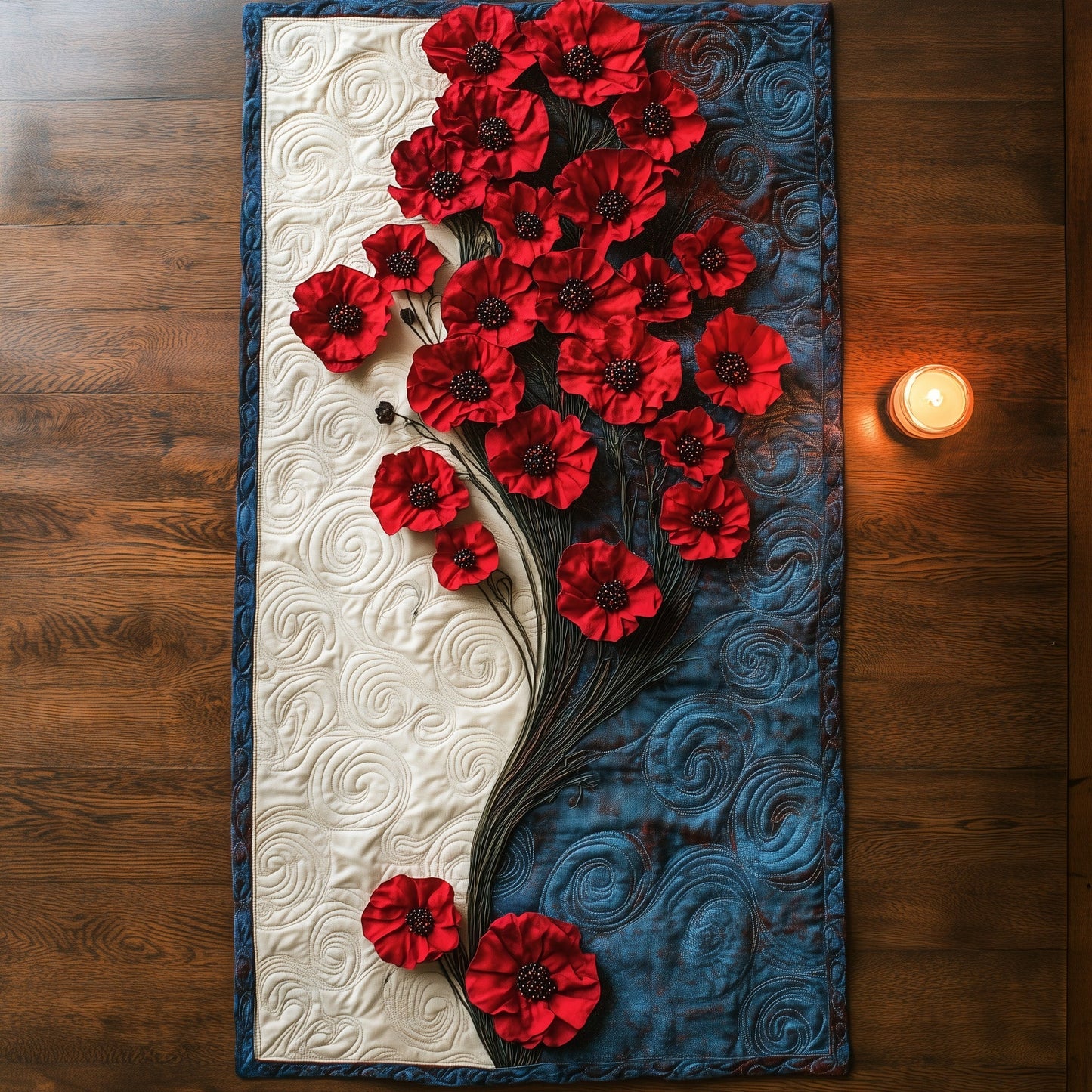Remembrance Poppies Quilted Table Runner GFTOTL3315