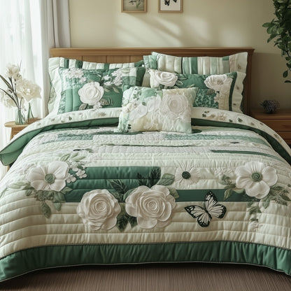 Elegant Blooming Spring 3-Piece Quilted Bedding Set GFTOTL3331