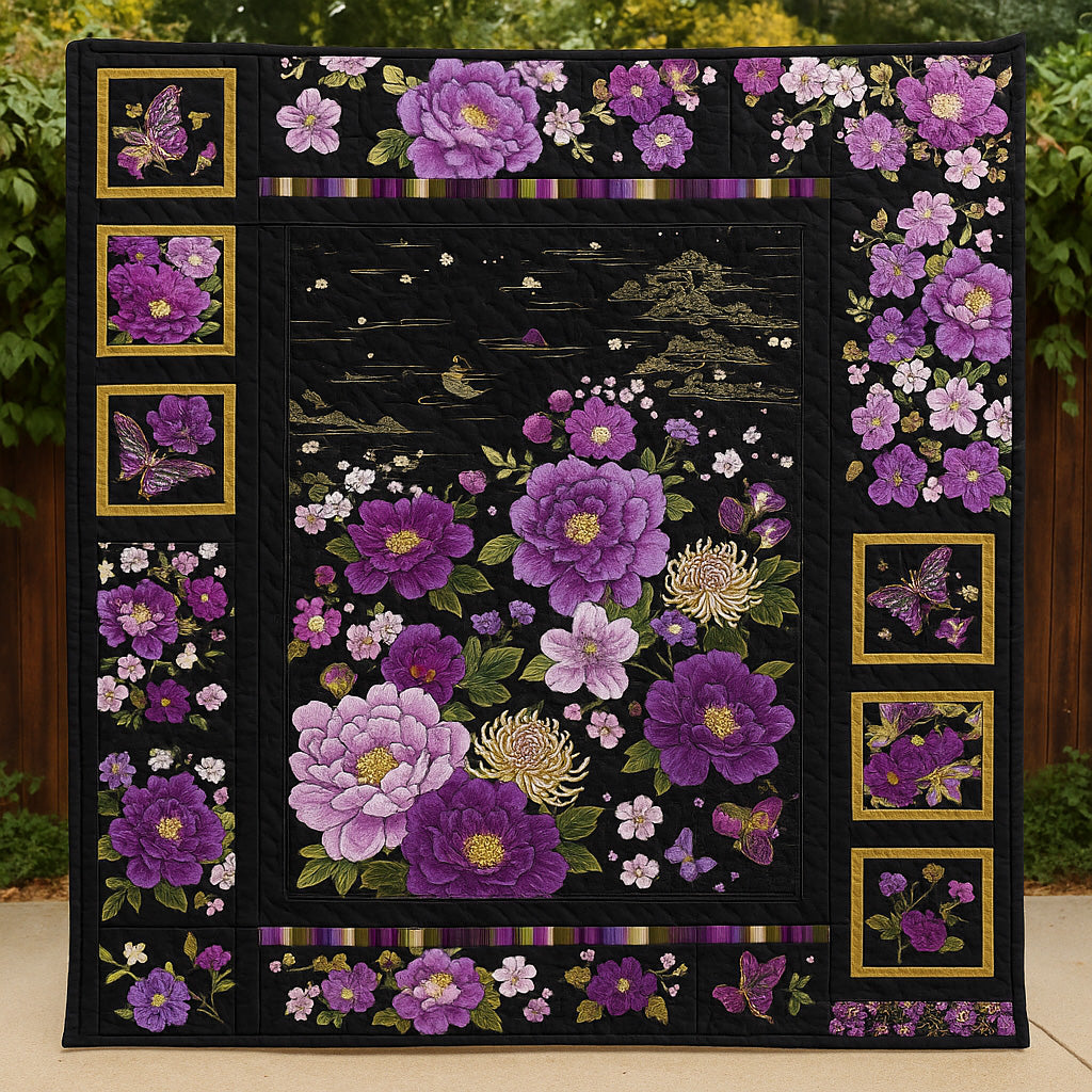 Floral Panel Quilted Blanket GFTOTL3354