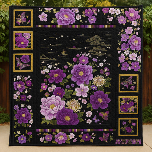 Floral Panel Quilted Blanket GFTOTL3354