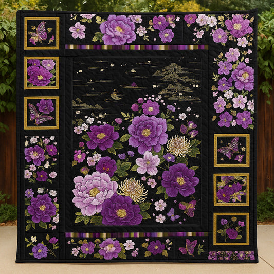 Floral Panel Quilted Blanket GFTOTL3354