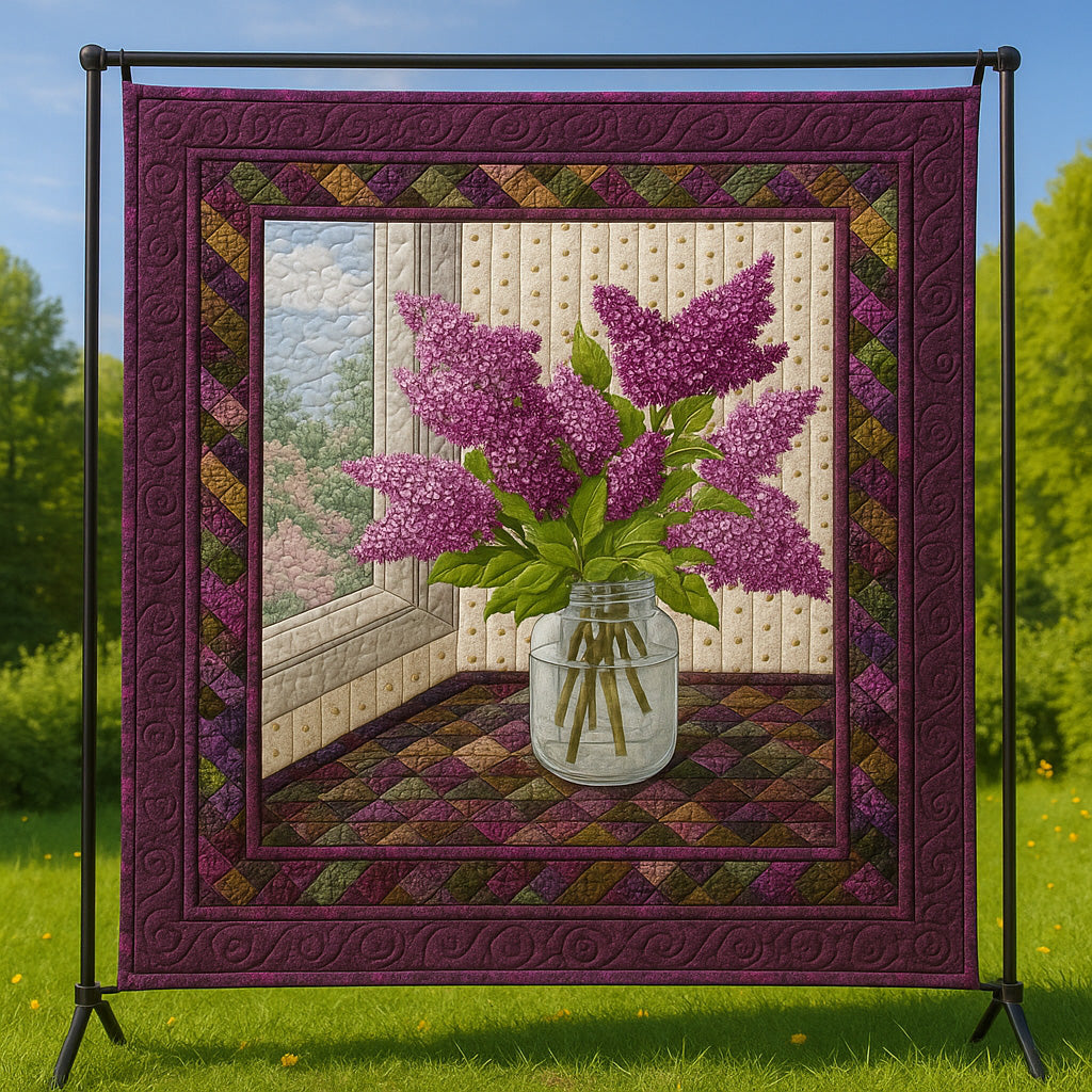 Floral Panel Quilted Blanket GFTOTL3356