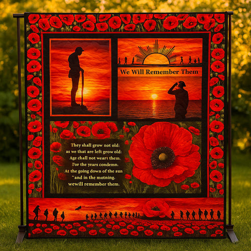 We Will Remember Quilted Blanket GFTOTL3362
