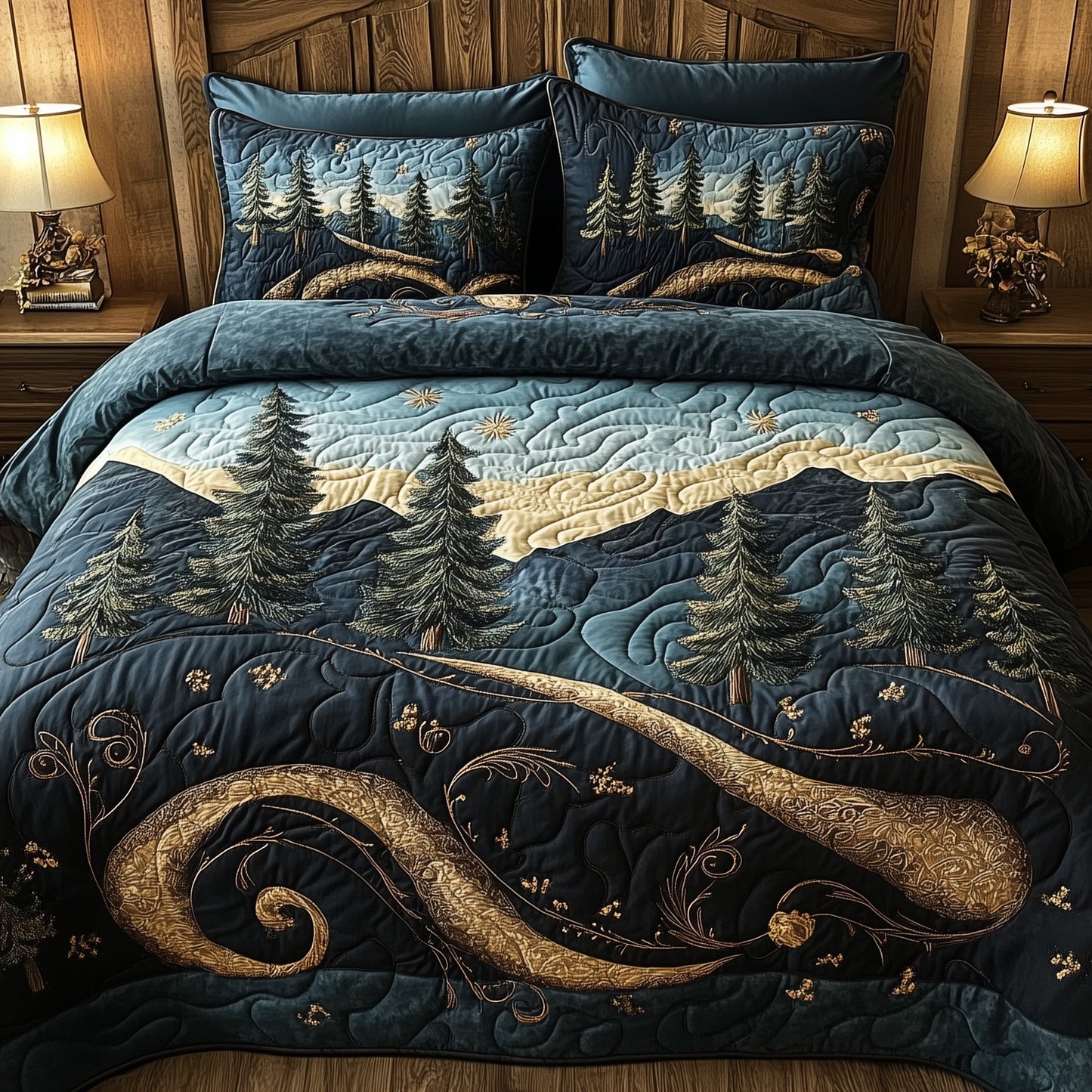 Forest Story 3-Piece Quilted Bedding Set GFTOTL3370