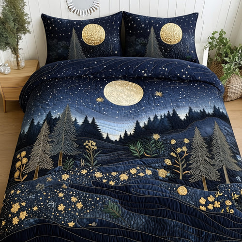 Twilight Forest Meadow 3-Piece Quilted Bedding Set GFTOTL3373