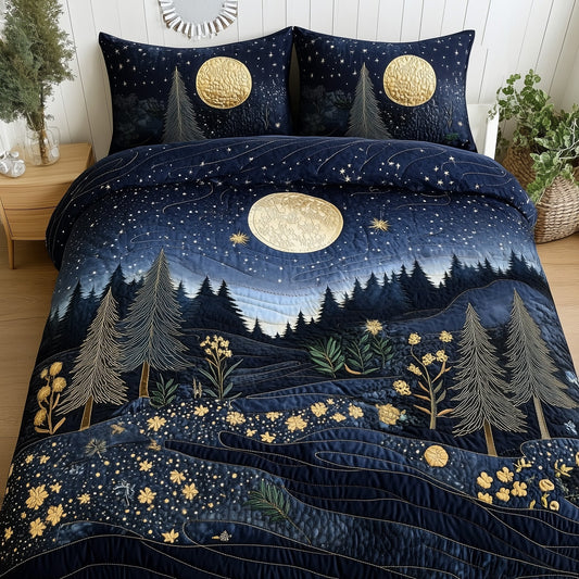 Twilight Forest Meadow 3-Piece Quilted Bedding Set GFTOTL3373