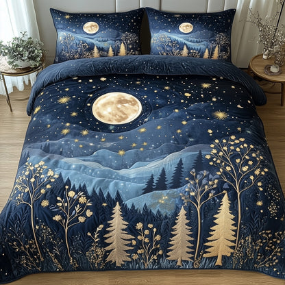 Twilight Forest Meadow 3-Piece Quilted Bedding Set GFTOTL3376
