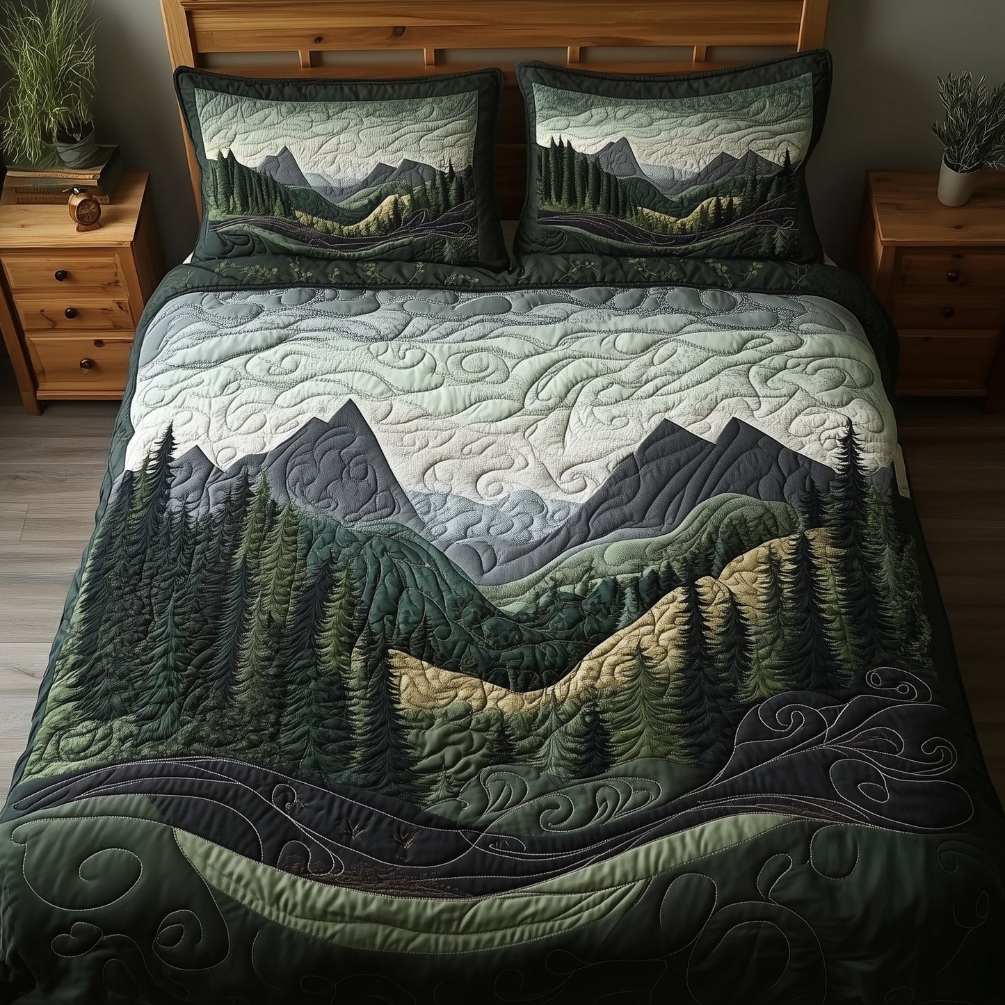 Forest Story 3-Piece Quilted Bedding Set GFTOTL3377