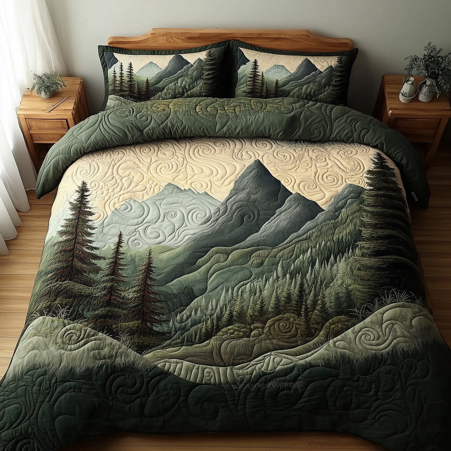 Forest Story 3-Piece Quilted Bedding Set GFTOTL3378