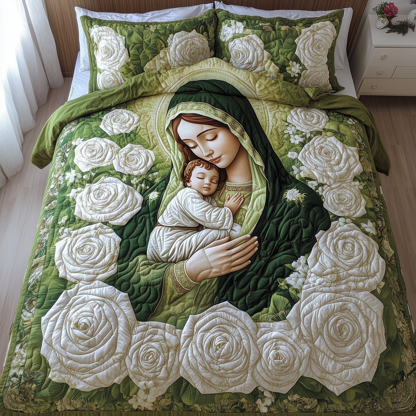 Our Lady of Guadalupe 3-Piece Quilted Bedding Set GFTOTL3383