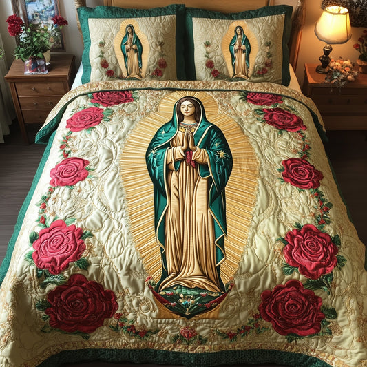 Our Lady of Guadalupe 3-Piece Quilted Bedding Set GFTOTL3385