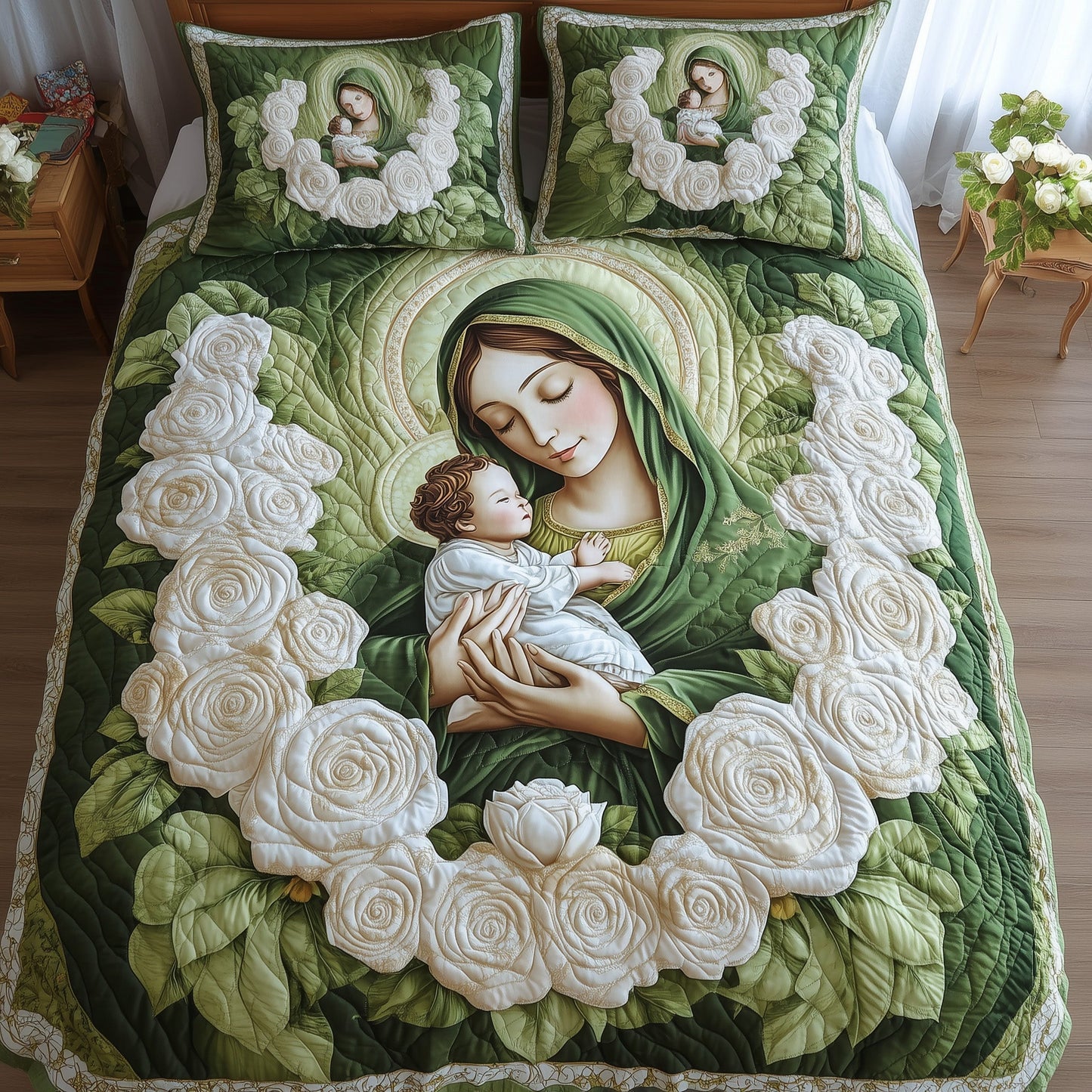 Our Lady of Guadalupe 3-Piece Quilted Bedding Set GFTOTL3386
