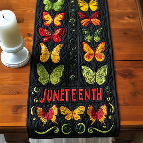 Juneteenth Butterfly Quilted Table Runner GFTOTL3403