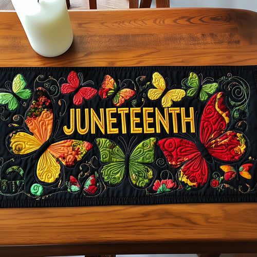 Juneteenth Butterfly Quilted Table Runner GFTOTL3404