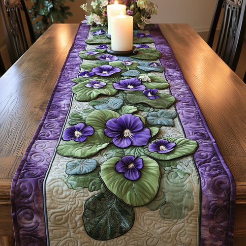 Blooming Violets Quilted Table Runner GFTOTL3407