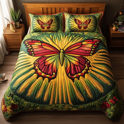 Juneteenth Butterfly 3-Piece Quilted Bedding Set GFTOTL3420