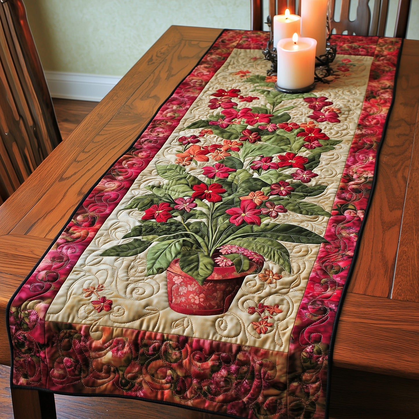 Honeysuckle of June Quilted Table Runner GFTOTL3433