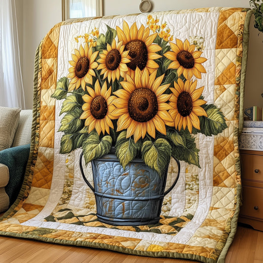 Bouquet of Sunflowers Quilted Blanket GFTOTL3444