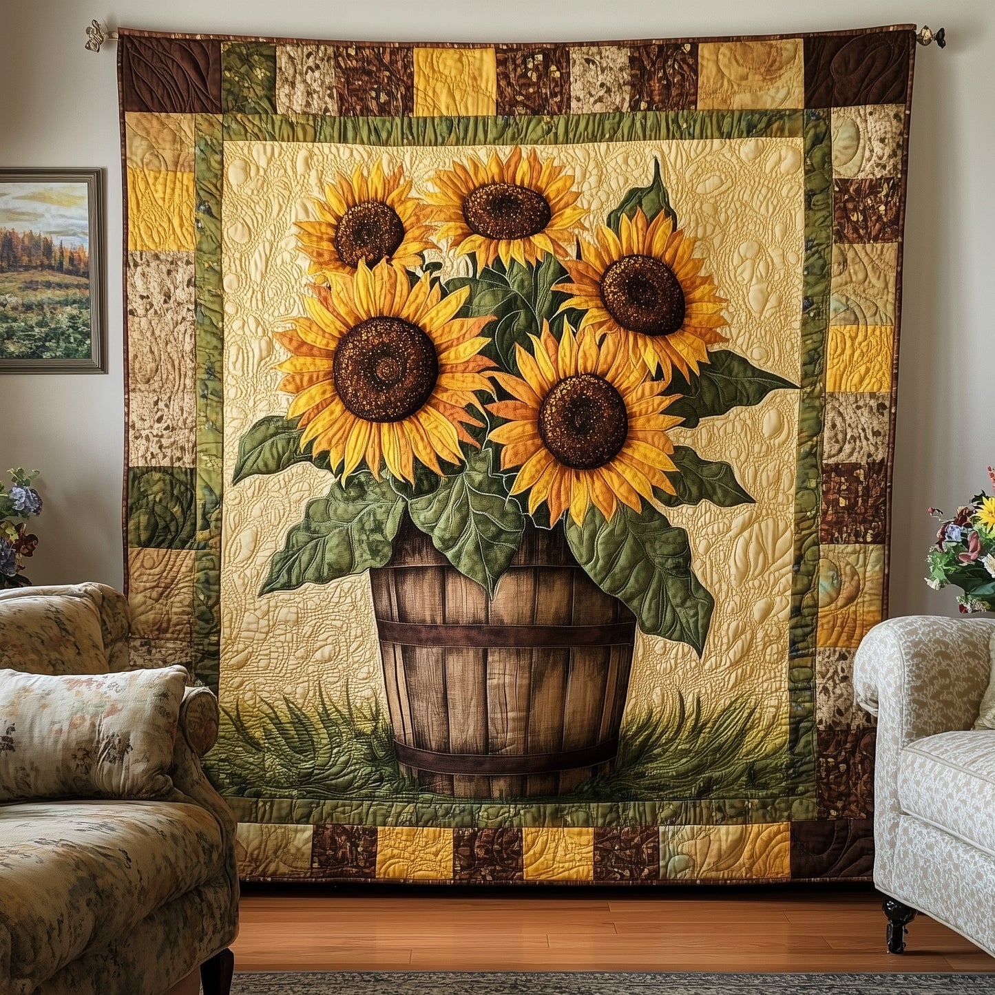 Bouquet of Sunflowers Quilted Blanket GFTOTL3446