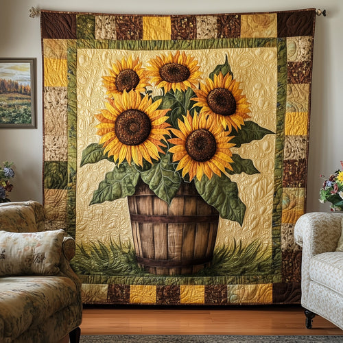 Bouquet of Sunflowers Quilted Blanket GFTOTL3446