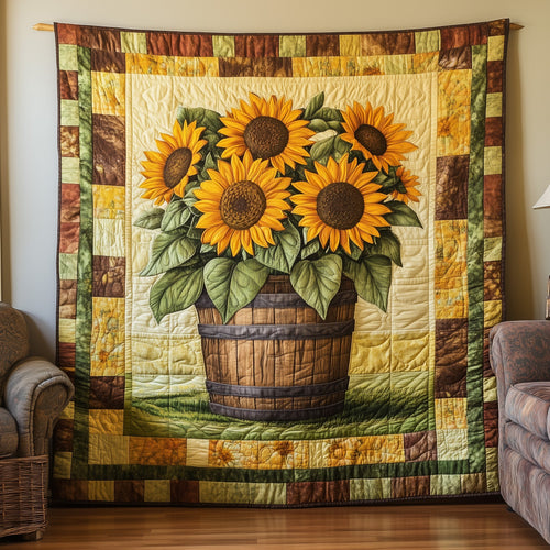Bouquet of Sunflowers Quilted Blanket GFTOTL3447